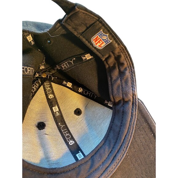 Las Vegas Raiders Black 9Forty Adjustable Cap By New Era - Picture 2 of 5